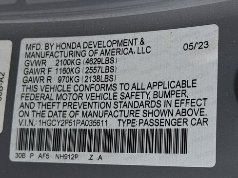 Certified 2023 Honda Accord Sport image 30