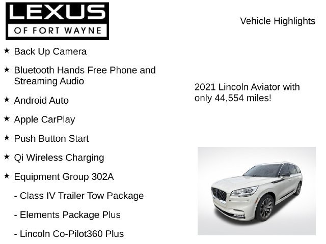 Used 2021 Lincoln Aviator Grand Touring w/ Equipment Group 302A AWD/4WD image 8
