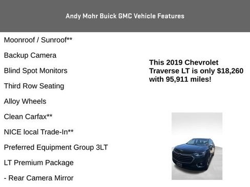 Used 2019 Chevrolet Traverse LT w/ LT Premium Package FWD image 4