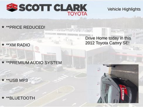 Used 2012 Toyota Camry SE w/ Leather Pkg FWD image 11