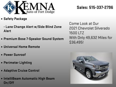 Used 2021 Chevrolet Silverado 1500 LTZ w/ LTZ Premium Package image 31