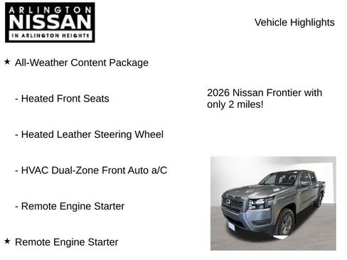 New 2026 Nissan Frontier SV w/ All-Weather Content Package AWD/4WD image 8