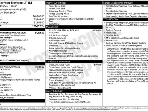 New 2027 Chevrolet Traverse LT w/ Driver Confidence Package FWD image 11