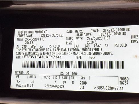 Used 2020 Ford F150 XL w/ Equipment Group 101A Mid image 20