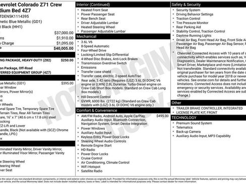 Used 2019 Chevrolet Colorado Z71 AWD/4WD image 1