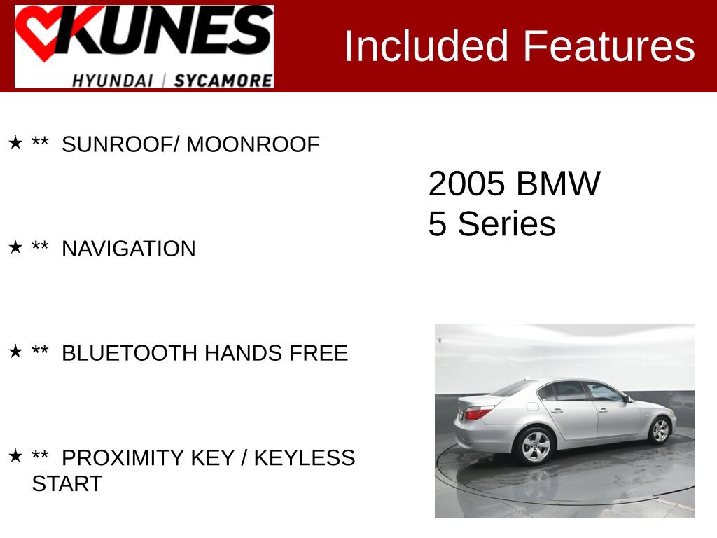 Used 2005 BMW 525i Sedan RWD image 2