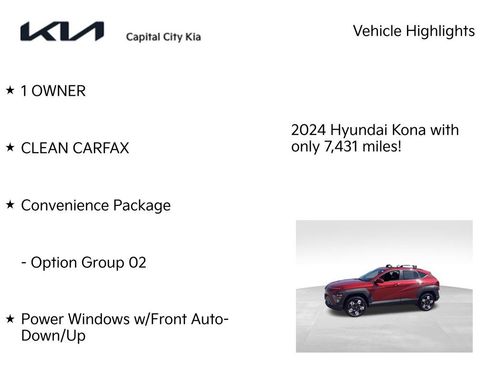 Used 2024 Hyundai Kona SEL w/ Convenience Package AWD/4WD image 8