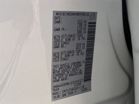 Used 2024 Nissan Titan Platinum Reserve w/ Moonroof Package image 34