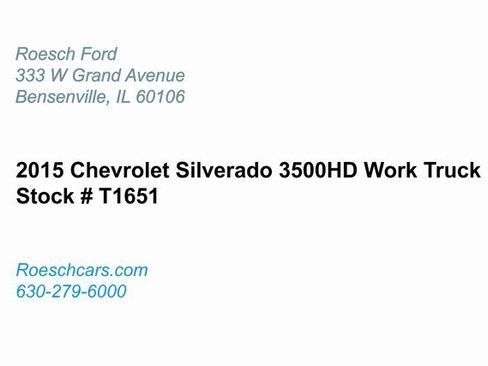Used 2015 Chevrolet Silverado 3500 W/T w/ WT Convenience Package image 2
