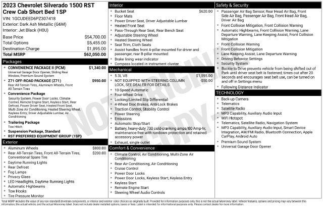 Used 2023 Chevrolet Silverado 1500 RST w/ Convenience Package II AWD/4WD image 30