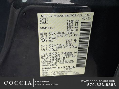 Used 2015 Nissan Frontier SV w/ SV Value Truck Package image 26