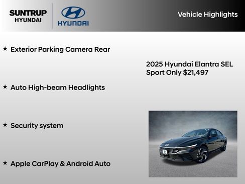 Used 2025 Hyundai Elantra Sport FWD image 8