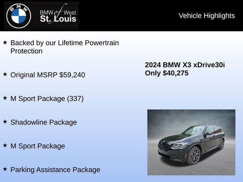 Used 2024 BMW X3 xDrive30i w/ Premium Package image 8