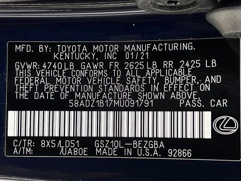 Used 2021 Lexus ES 350 w/ Premium Package image 22