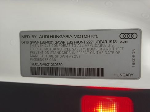 Used 2016 Audi TT 2.0T AWD/4WD image 27