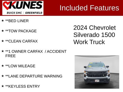 Used 2024 Chevrolet Silverado 1500 W/T w/ WT Value Package AWD/4WD image 3
