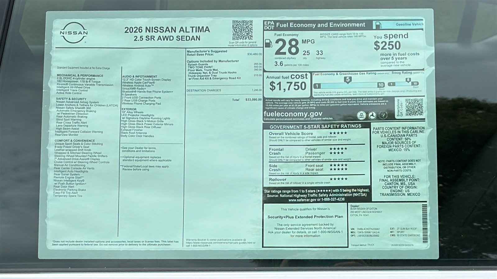 New 2026 Nissan Altima 2.5 SR AWD/4WD image 11