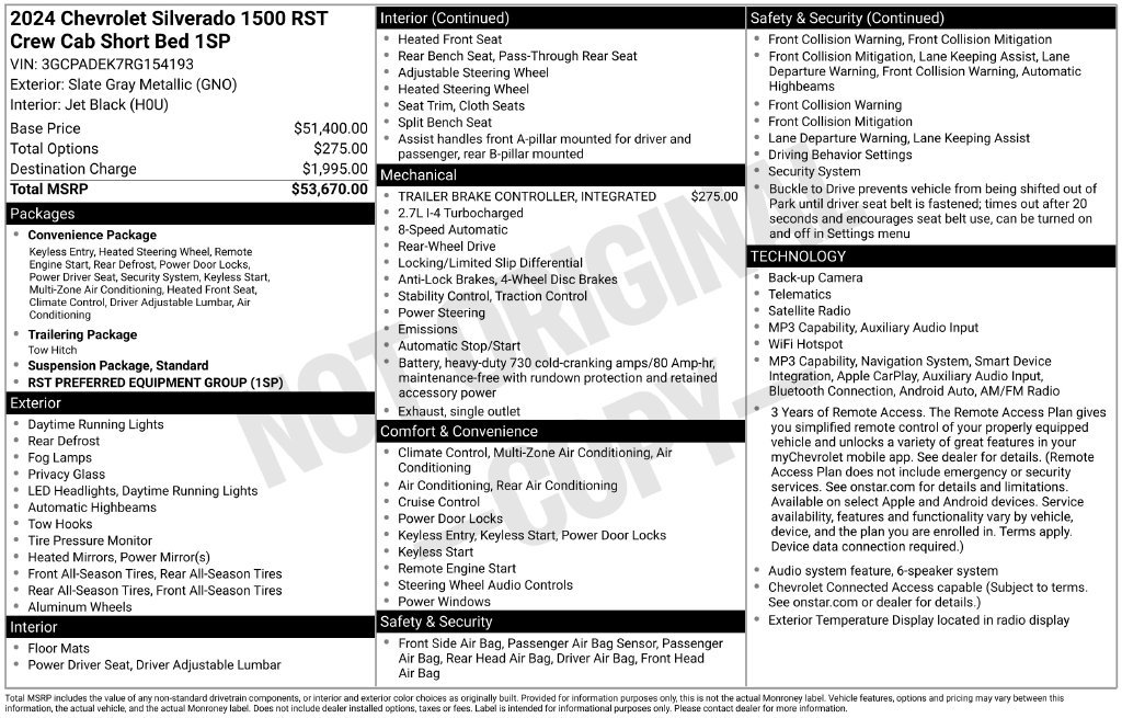 Used 2024 Chevrolet Silverado 1500 RST RWD image 5