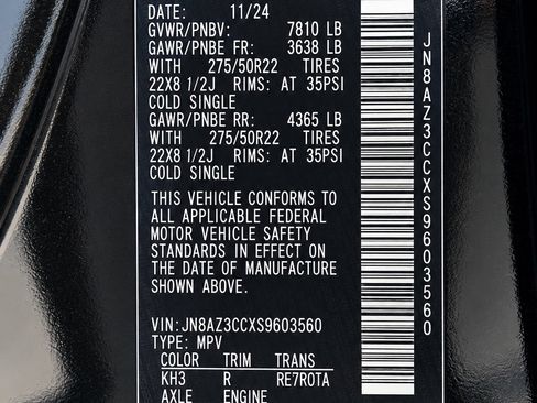Used 2025 INFINITI QX80 Autograph w/ Autograph Exterior Package AWD/4WD image 17