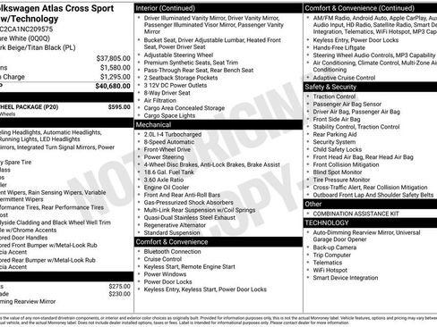 Certified 2022 Volkswagen Atlas Cross Sport SE w/ Black Wheel Package FWD image 33