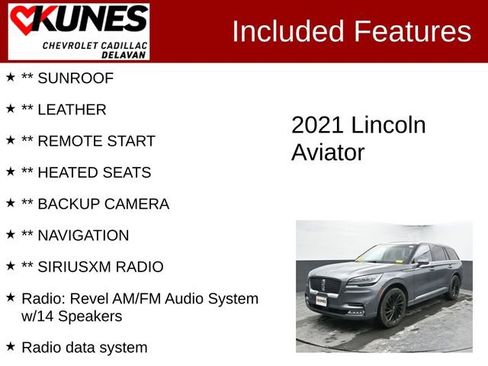 Used 2021 Lincoln Aviator Reserve w/ Equipment Group 208A image 3
