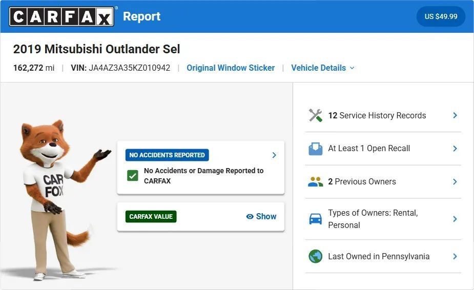 Used 2019 Mitsubishi Outlander SEL AWD/4WD image 3