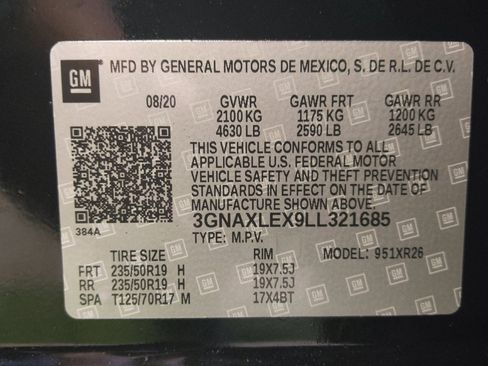 Used 2020 Chevrolet Equinox LT w/ Midnight Edition FWD image 33