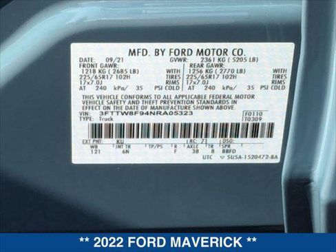 Certified 2022 Ford Maverick Lariat w/ Lariat Luxury Package AWD/4WD image 23