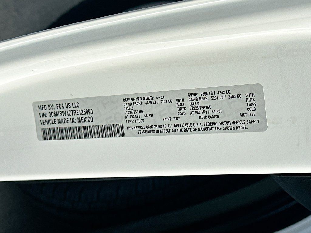 Used 2024 RAM ProMaster 3500 w/ Delivery Van Package FWD image 7
