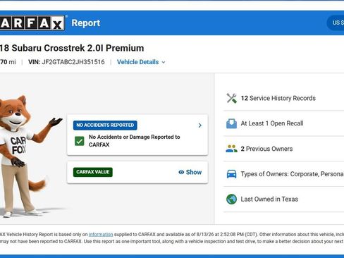 Used 2018 Subaru Crosstrek 2.0i Premium AWD/4WD image 9