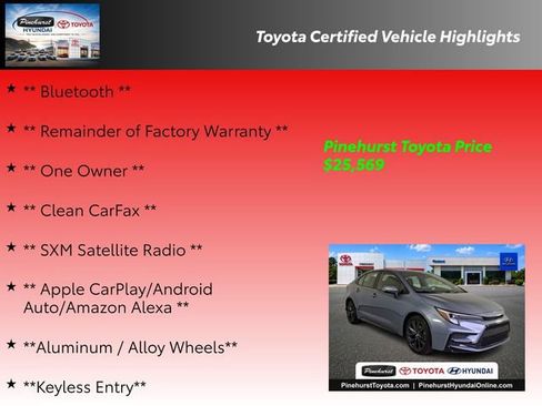 Certified 2025 Toyota Corolla SE FWD image 19