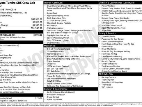 Used 2024 Toyota Tundra SR5 w/ TRD Sport Package RWD image 7