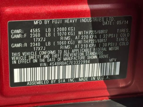 Used 2014 Subaru Outback 2.5i w/ Alloy Wheel Package image 24