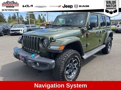 Used 2023 Jeep Wrangler Unlimited Rubicon 4xe w/ Cold Weather Group AWD/4WD image 1