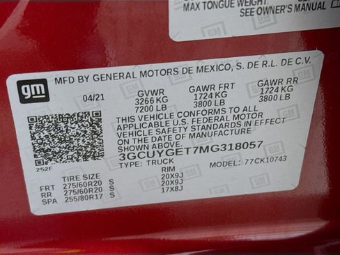 Used 2021 Chevrolet Silverado 1500 LTZ w/ Technology Package image 32