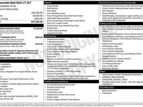 Used 2022 Chevrolet Bolt EUV LT w/ Convenience Package FWD image 5