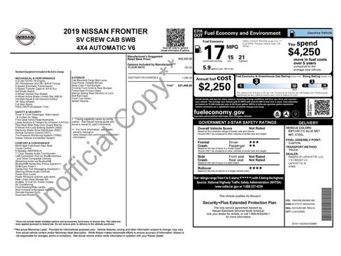 Used 2019 Nissan Frontier SV image 18