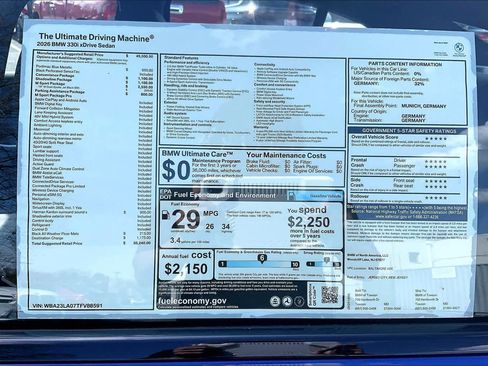 Used 2026 BMW 330i xDrive Sedan w/ M Sport Package AWD/4WD image 19