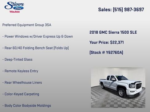 Used 2018 GMC Sierra 1500 SLE w/ Elevation Edition AWD/4WD image 8
