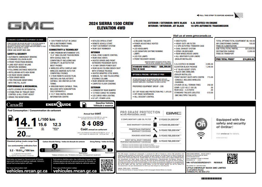 Certified 2024 GMC Sierra 1500 Elevation w/ LPO, Elevation Black Package AWD/4WD image 32