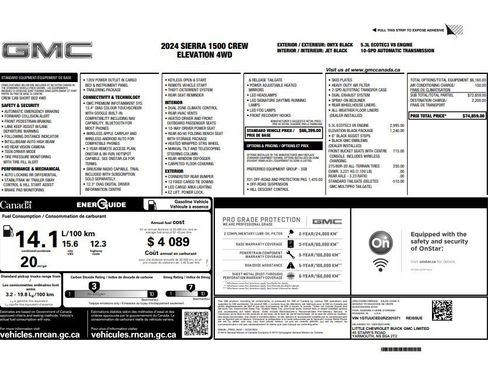 Certified 2024 GMC Sierra 1500 Elevation w/ LPO, Elevation Black Package AWD/4WD image 32