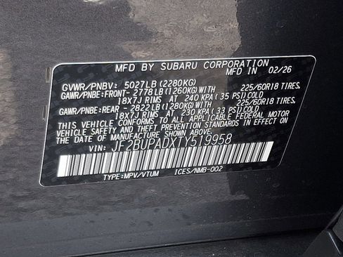 New 2026 Subaru Outback Premium AWD/4WD image 11