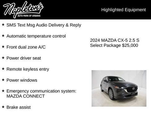 Used 2024 MAZDA CX-5 AWD 2.5 S w/ Select Package image 15