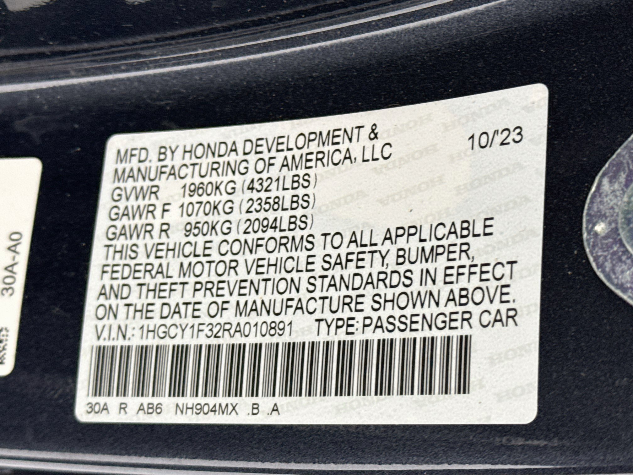 Certified 2024 Honda Accord EX image 31