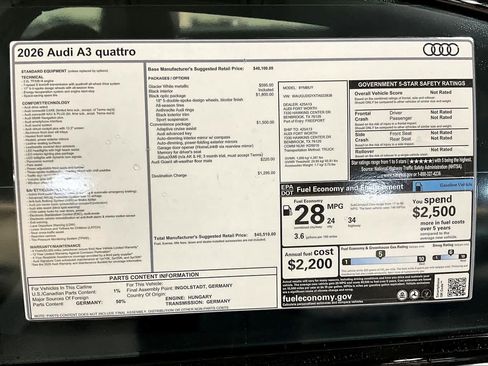 New 2026 Audi A3 2.0T Premium Plus image 16