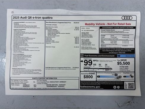 Used 2025 Audi Q6 e-tron Premium image 10