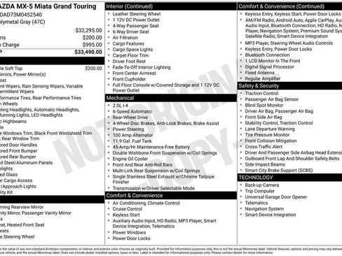 Used 2021 MAZDA MX-5 Miata Grand Touring image 34