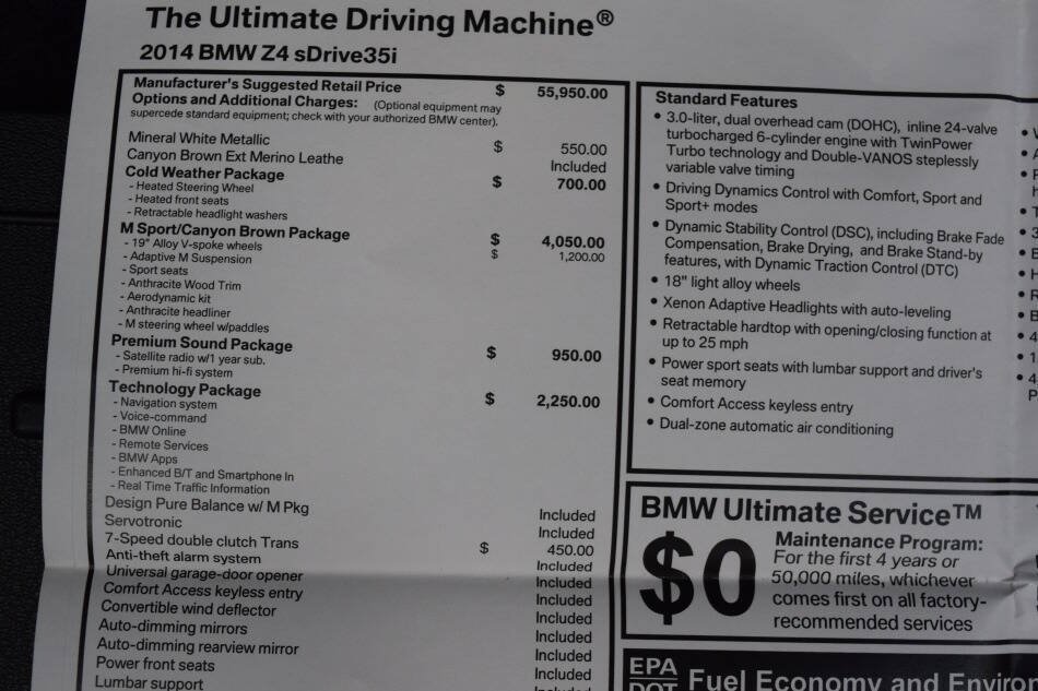 Used 2014 BMW Z4 sDrive35i RWD image 80