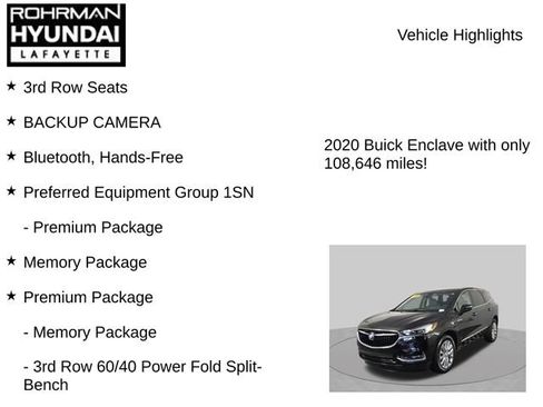 Used 2020 Buick Enclave Premium w/ Sun and Sites Package FWD image 7