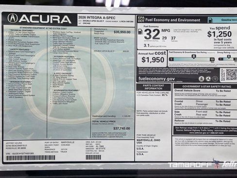 New 2026 Acura Integra A-Spec image 22